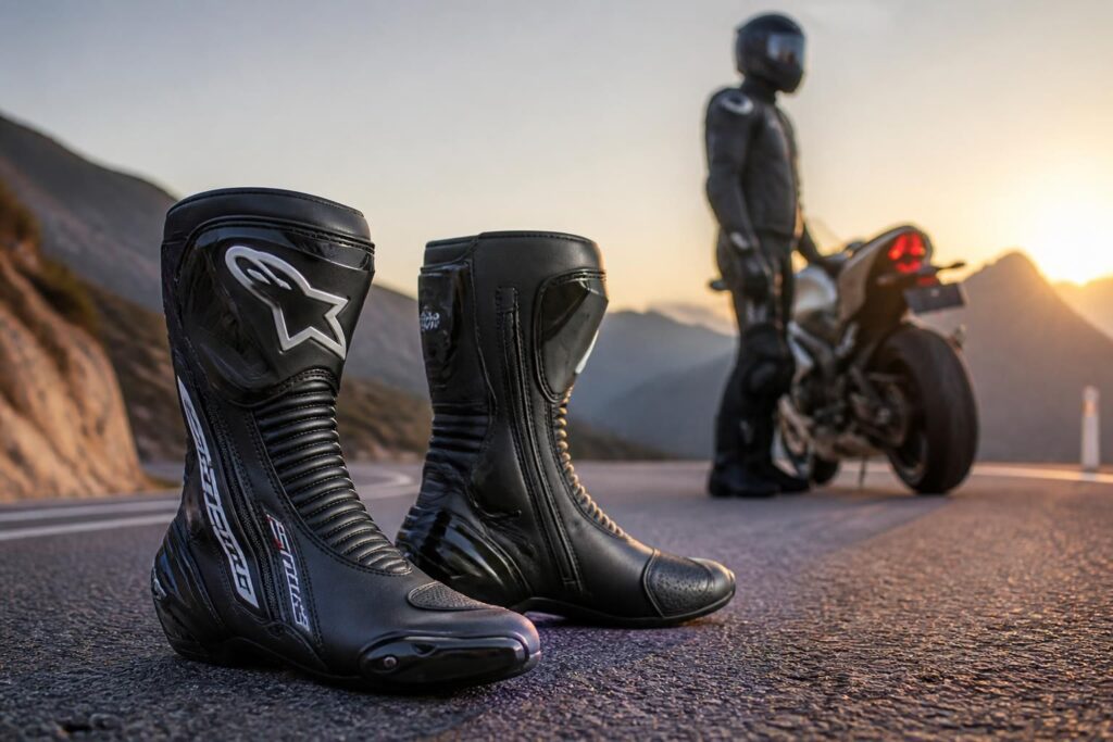 découvrez les innovations de l'alpinestars smx plus v2, une chaussure de moto conçue pour les motards exigeants à la recherche de performance, sécurité et confort.