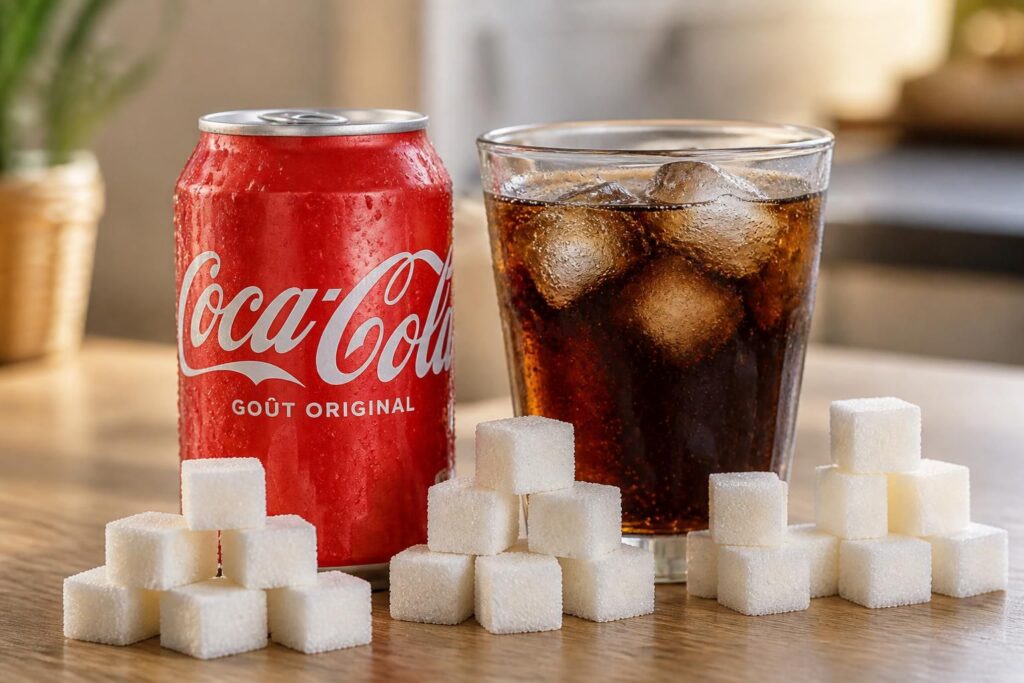 découvrez la quantité réelle de sucre dans un coca-cola, un soda très populaire, et comprenez son impact sur votre apport calorique quotidien.