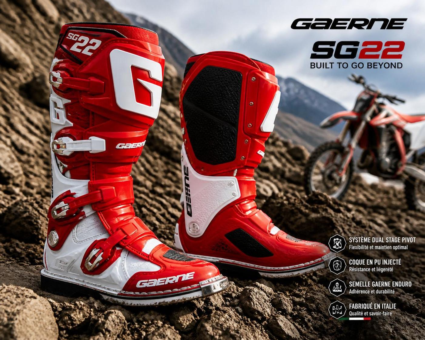 découvrez les nouveautés du casque gaerne sg22, conçu pour les passionnés de moto tout-terrain, alliant innovation, confort et sécurité pour des performances optimales.
