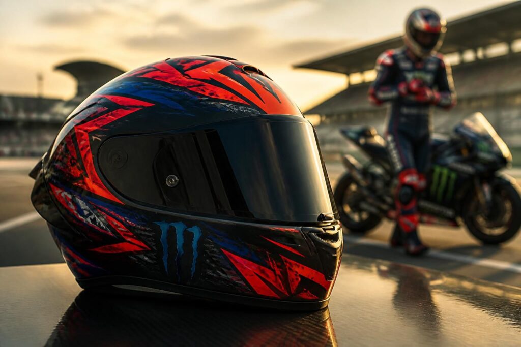 découvrez le hjc rpha 12 quartararo, le casque de motogp préféré des pilotes professionnels, désormais disponible pour tous les passionnés de moto. alliez sécurité, performance et style inspiré des circuits.