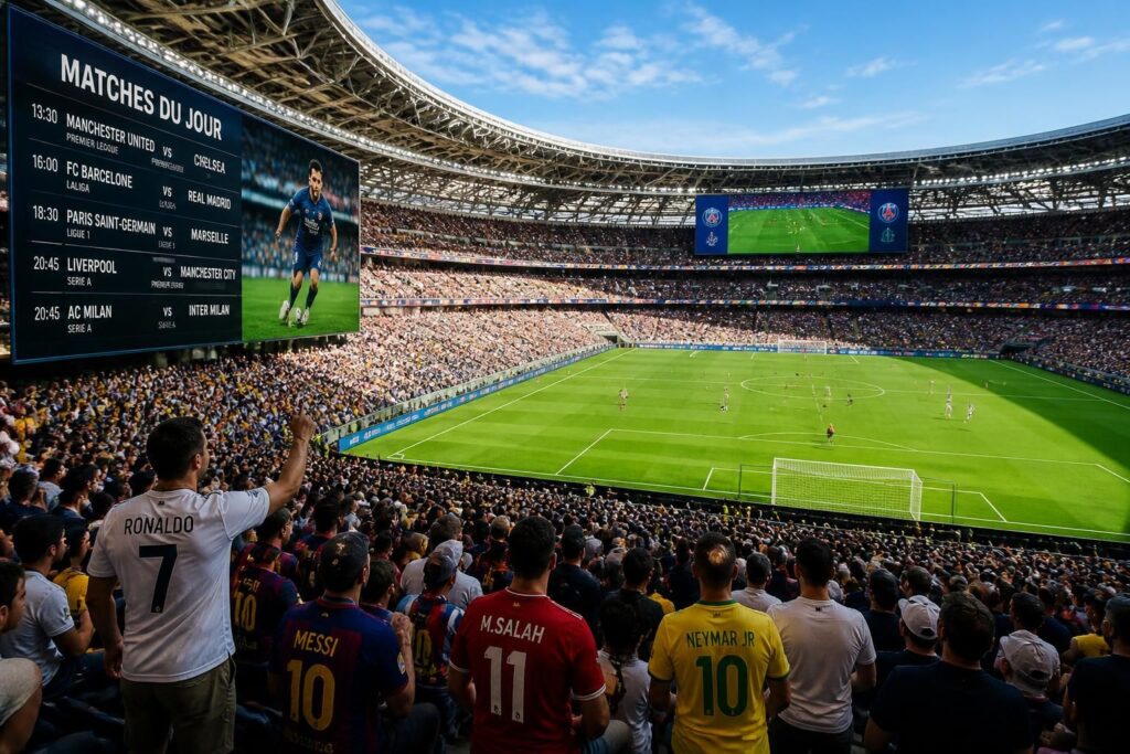 découvrez le programme complet des matchs de foot aujourd’hui et ne manquez aucune rencontre essentielle pour suivre votre sport favori en direct.