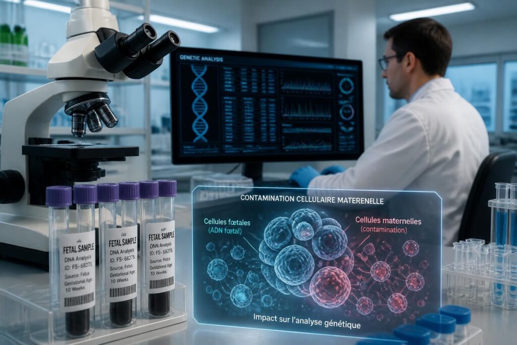 découvrez comment la contamination par des cellules maternelles peut influencer les résultats des analyses génétiques et les méthodes pour assurer une interprétation précise.