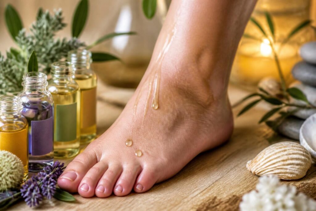 découvrez quelles huiles essentielles utiliser pour hydrater et soigner les pieds secs. guide complet pour choisir les meilleures huiles naturelles et retrouver des pieds doux et nourris.