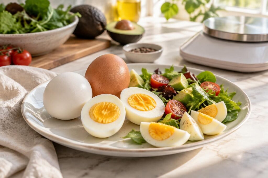 découvrez les calories d’un œuf, sa valeur énergétique et ses apports nutritionnels, et apprenez comment l’intégrer facilement à une alimentation équilibrée.